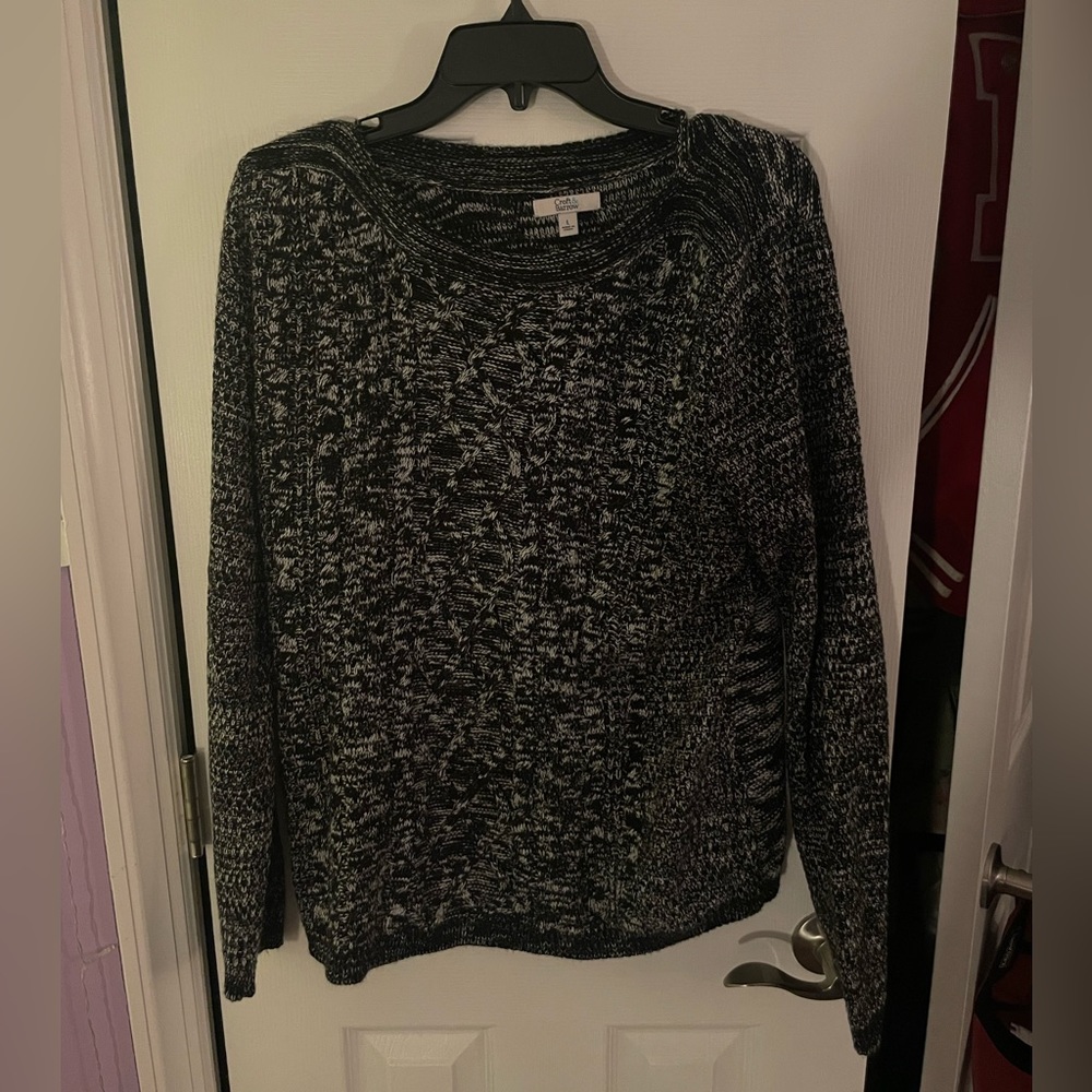Black and White Knitted Sweater